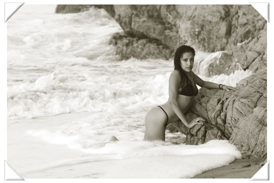 EvaEscobar Shows Off At Malibu Beach Latina hym brunette outdoor panties